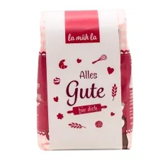 Mehlange mit Banderole "Alles Gute für dich"