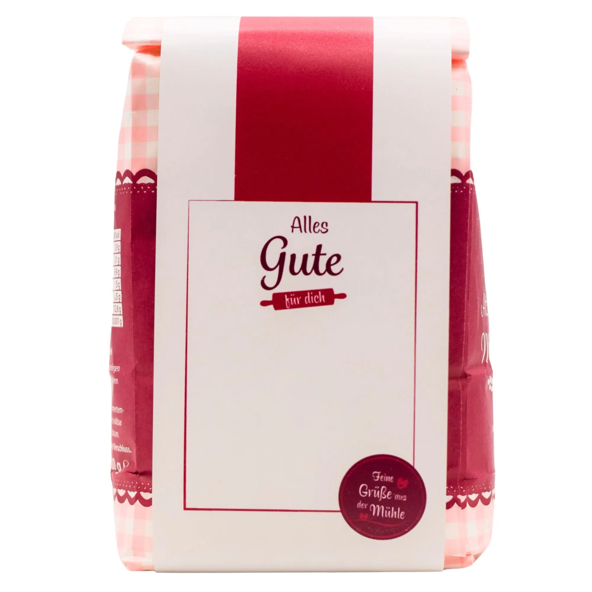 Mehlange mit Banderole "Alles Gute für dich"