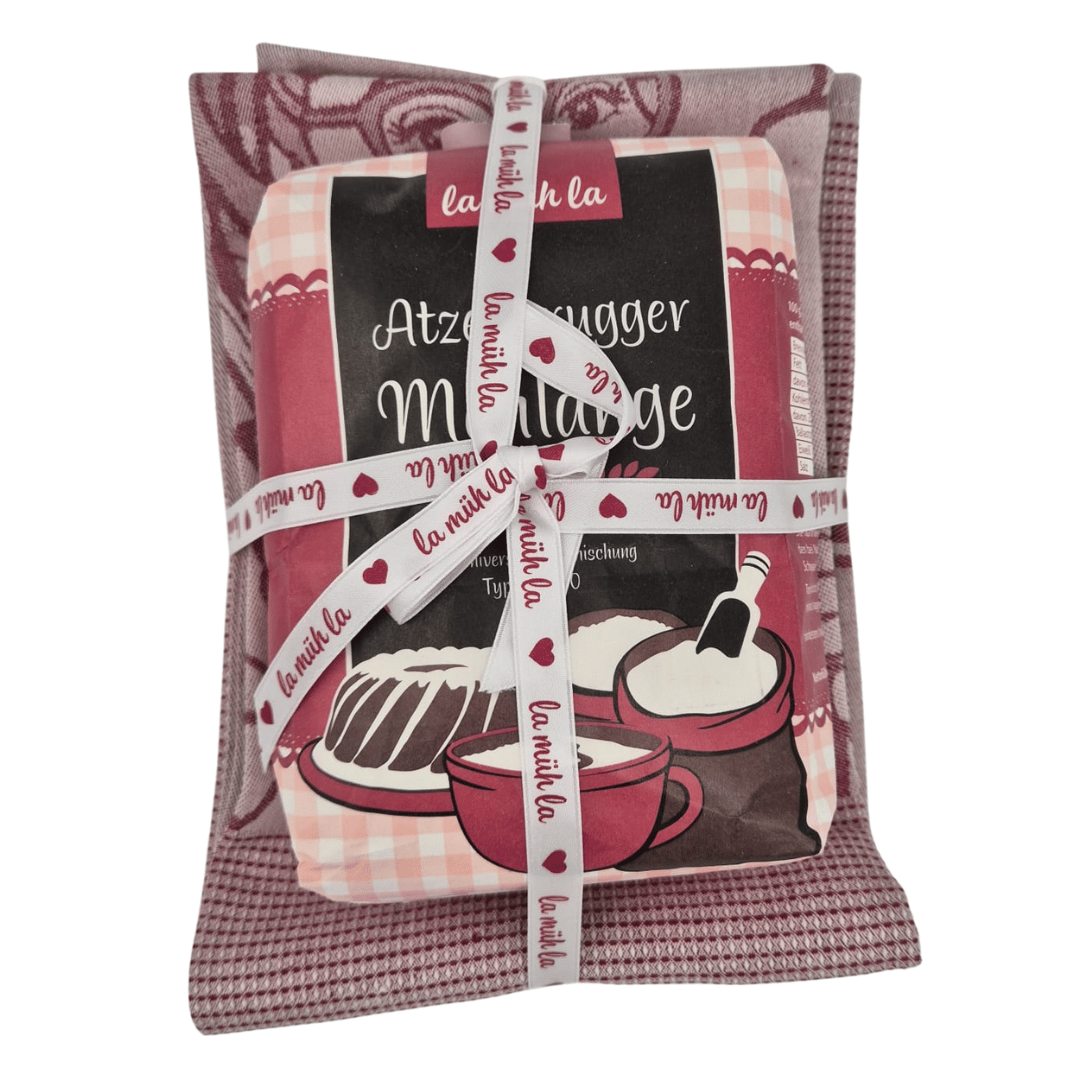 Geschenkset Germlindegeschirrtuch mit Mehlange