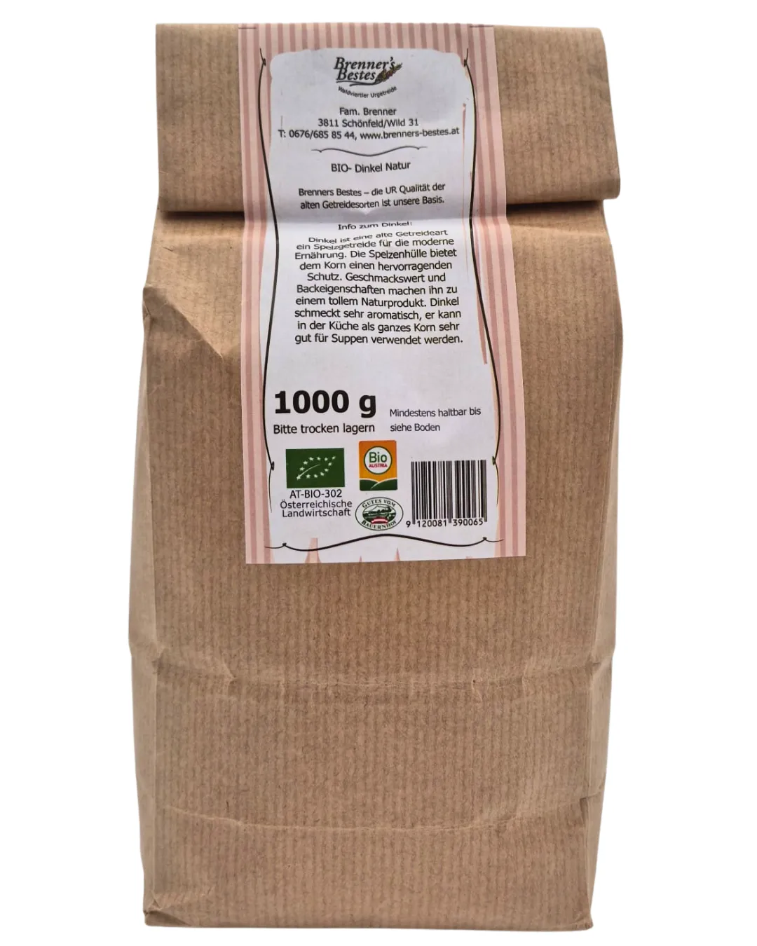 Bio Dinkel 1kg Ganzkorn