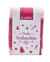 Mehlange mit Banderole "Frohe Weihnachten"